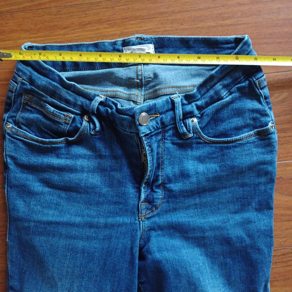 Good American 98%organic Cotton  High Waist Raw Hem  Skinny Jeans - Size 8 - Picture 7 of 8